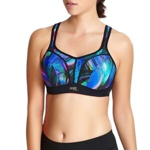 Panache Sport Multicolor Underwire Athletic Sports‎ Bra Size 34E